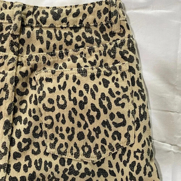 William B Leopard Print Jeans Size S (26) Crop High Rise High Waist Mobwife - Picture 9 of 14